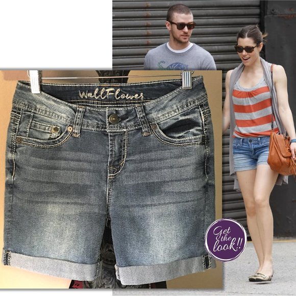 Wallflower Pants - WALLFLOWER Classic Cuffed Denim Shorts  Size 3